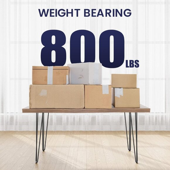 Heavy-Duty Hairpin Table Legs (Set of 4) - Black Steel, 30" Modern DIY 1/2" diam - Picture 4 of 6